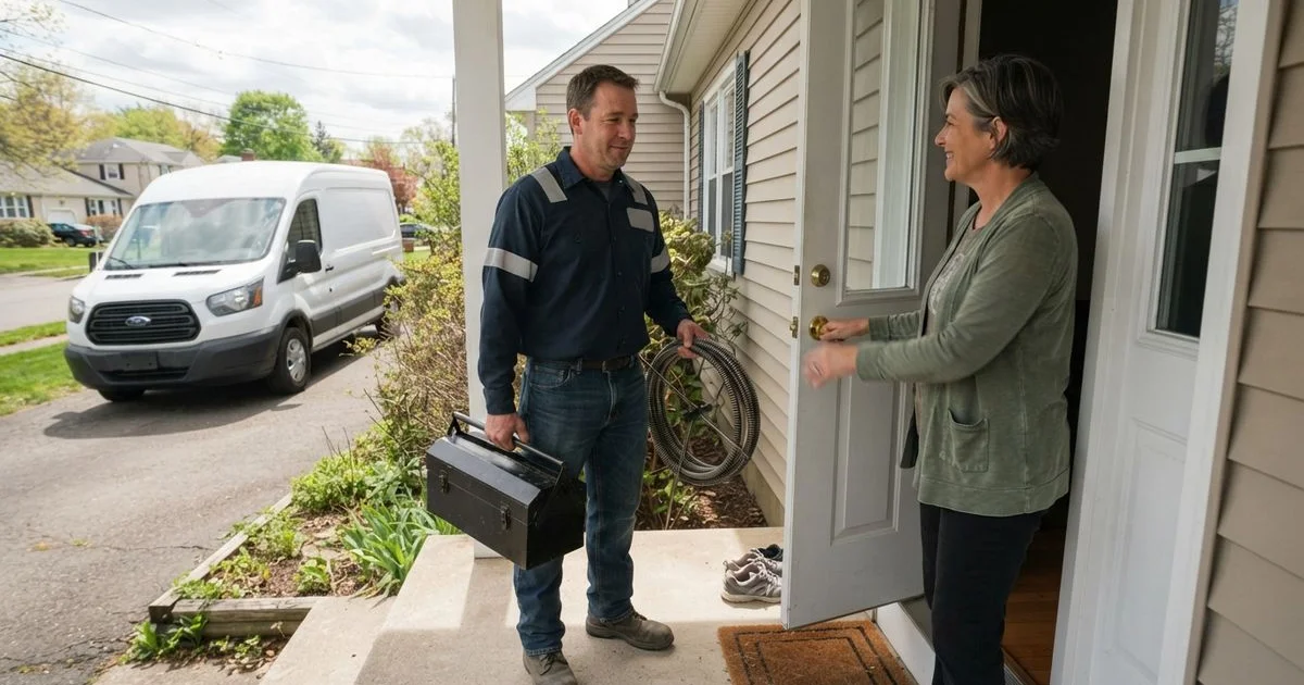 What to expect during a drain cleaning or sewer service visit